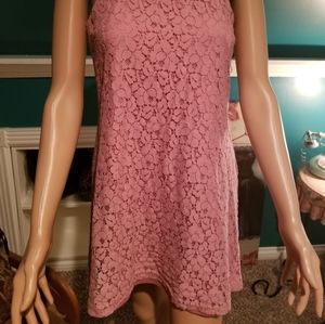 Beautiful lace dress with sequin/bead trim.